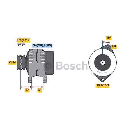 Bosch Alternator   0986045981