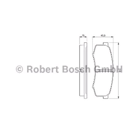 Bosch Rear Brake Pads (Full set for Rear Axle)   0986424313