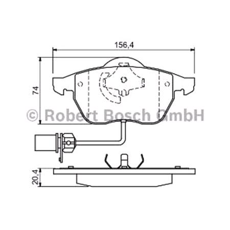 Bosch Front Brake Pads (Full set for Front Axle)   0986424482