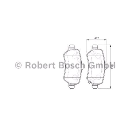 Bosch Rear Brake Pads (Full set for Rear Axle)   0986424646