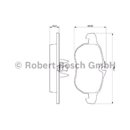 Bosch Front Brake Pads (Full set for Front Axle)   0986494044