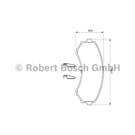 Bosch Front Brake Pads (Full set for Front Axle)   0986424709