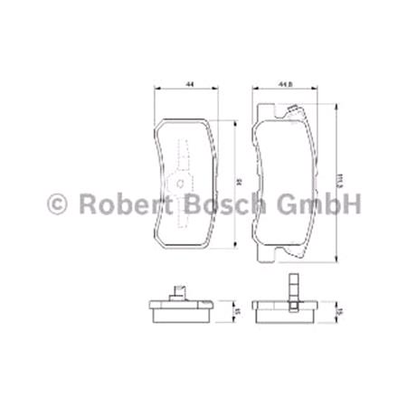 Bosch Rear Brake Pads (Full set for Rear Axle)   0986424717