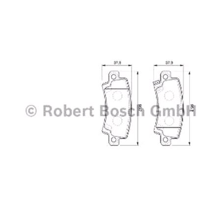 Bosch Rear Brake Pads (Full set for Rear Axle)   0986424790