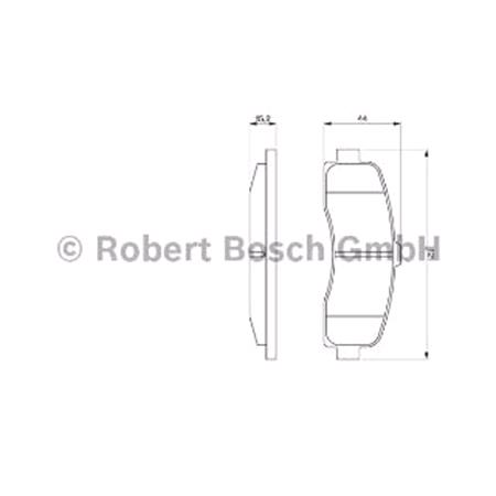 Bosch Front Brake Pads (Full set for Front Axle)   0986461122