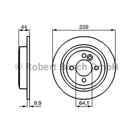 Bosch Rear Axle Brake Discs (Pair)   Diameter: 259mm   0986478601