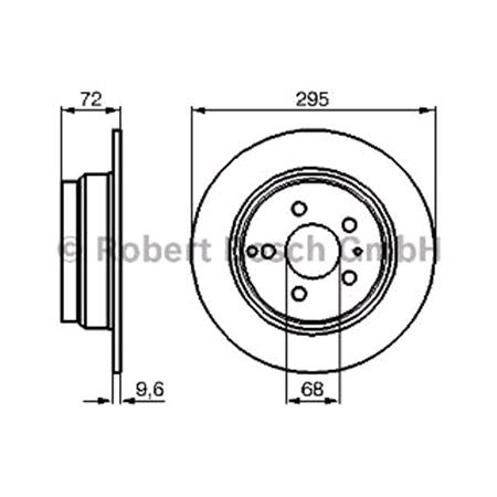 Bosch Rear Axle Brake Discs (Pair)   Diameter: 295mm   0986478628