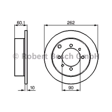 Bosch Rear Axle Brake Discs (Pair)   Diameter: 262mm   0986478655