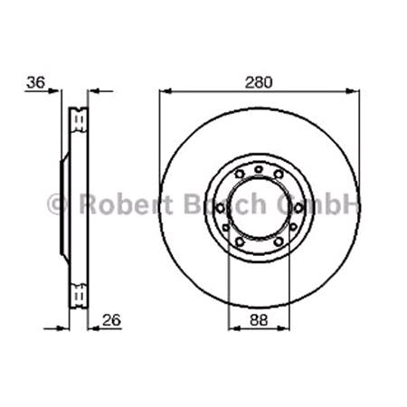Bosch Front Axle Brake Discs (Pair)   Diameter: 280mm   0986478854