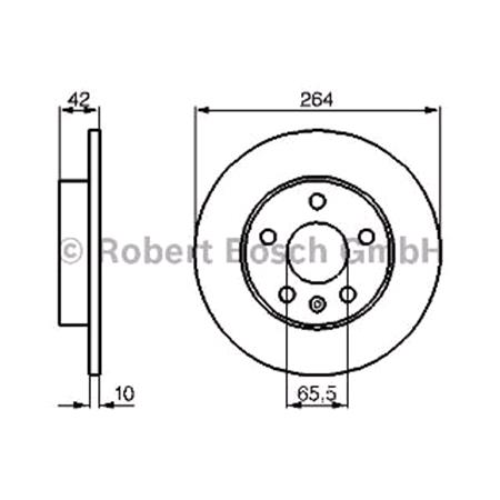 Bosch Rear Axle Brake Discs (Pair)   Diameter: 264mm   0986478884
