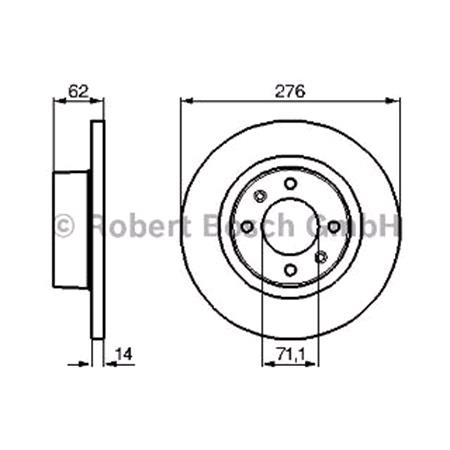 Bosch Rear Axle Brake Discs (Pair)   Diameter: 276mm   0986478981