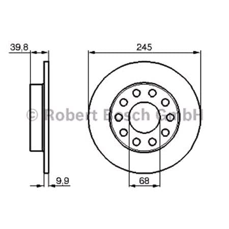 Bosch Rear Axle Brake Discs (Pair)   Diameter: 245mm   0986478986