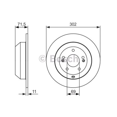 Bosch Rear Axle Brake Discs (Pair)   Diameter: 302mm   0986479081
