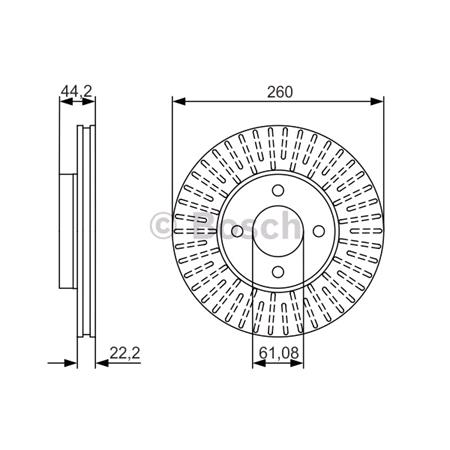 Bosch Front Axle Brake Discs (Pair)   Diameter: 260mm   0986479090