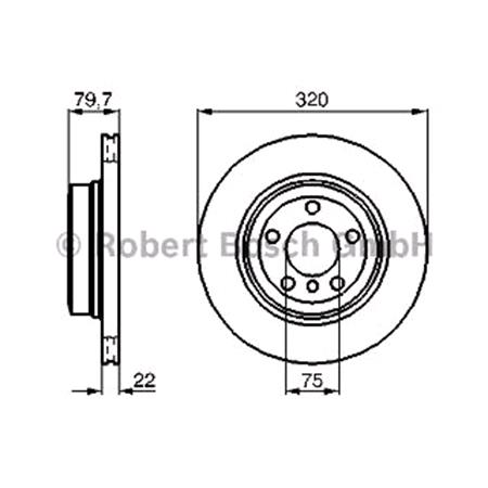 Bosch Rear Axle Brake Discs (Pair)   Diameter: 320mm   0986479166