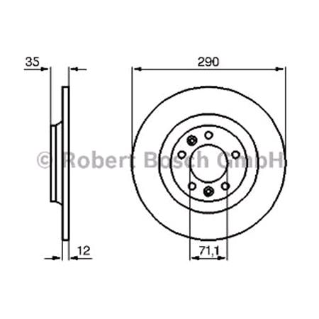 Bosch Rear Axle Brake Discs (Pair)   Diameter: 290mm   0986479194