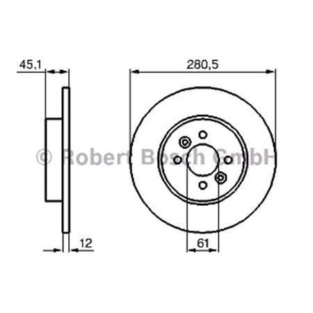 Bosch Rear Axle Brake Discs (Pair)   Diameter: 61mm   0986479195