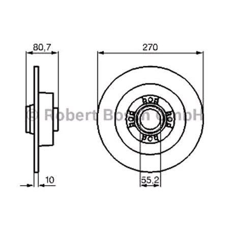 Bosch Rear Axle Brake Discs (Pair)   Diameter: 270mm   0986479196
