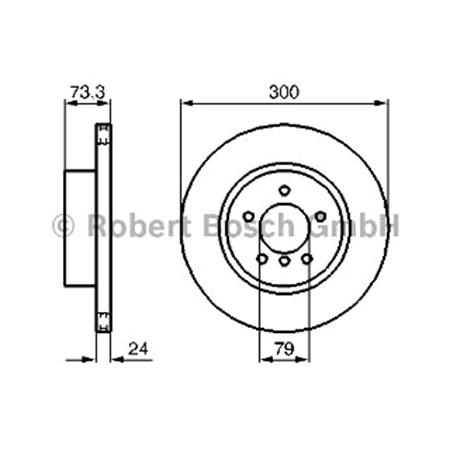 Bosch Front Axle Brake Discs (Pair)   Diameter: 300mm