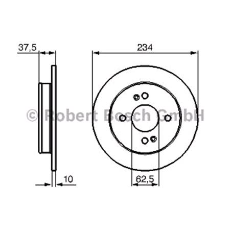 Bosch Rear Axle Brake Discs (Pair)   Diameter: 234mm   0986479256