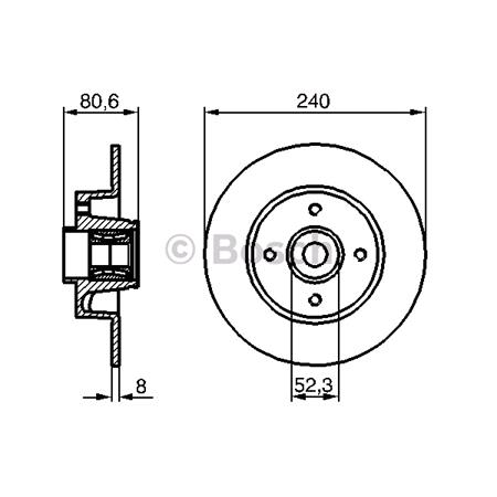 Bosch Rear Axle Brake Discs (Pair)   Diameter: 240mm   0986479278
