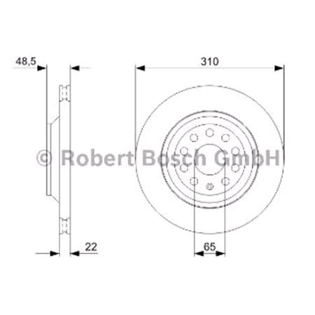 Bosch Rear Axle Brake Discs (Pair)   Diameter: 310mm   0986479303