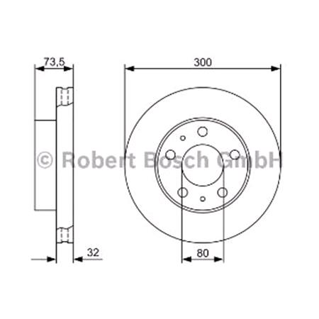 Bosch Front Axle Brake Discs (Pair)   Diameter: 300mm   0986479315