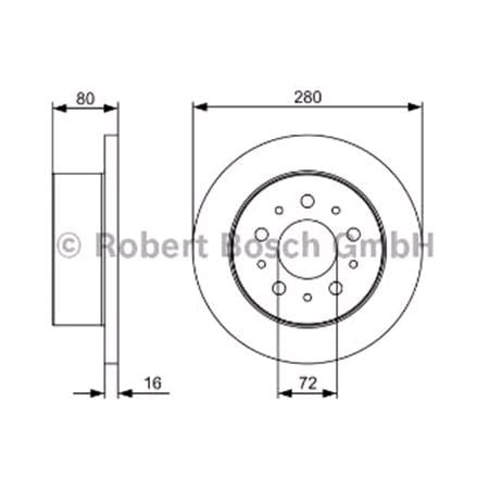 Bosch Rear Axle Brake Discs (Pair)   Diameter: 280mm   0986479399