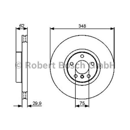 Bosch Front Axle Brake Discs (Pair)   Diameter: 348mm
