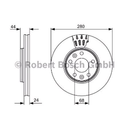 Bosch Front Axle Brake Discs (Pair)   Diameter: 280mm   0986479553