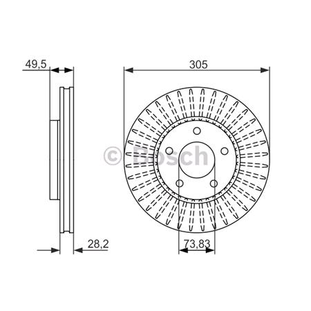 Bosch Front Axle Brake Discs (Pair)   Diameter: 325mm   0986479698