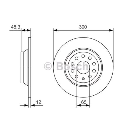 Bosch Rear Axle Brake Discs (Pair)   Diameter: 300mm   0986479A84