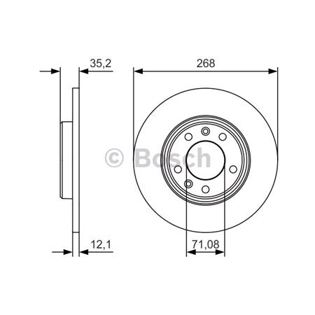 Bosch Rear Axle Brake Discs (Pair)   Diameter: 268mm   0986479C24
