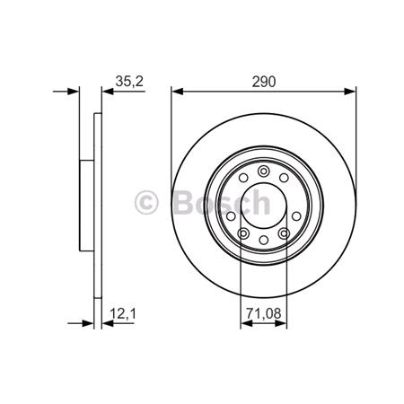 Bosch Rear Axle Brake Discs (Pair)   Diameter: 290mm   0986479C25