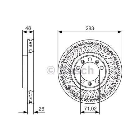 Bosch Front Axle Brake Discs (Pair)   Diameter: 283mm   0986479C33