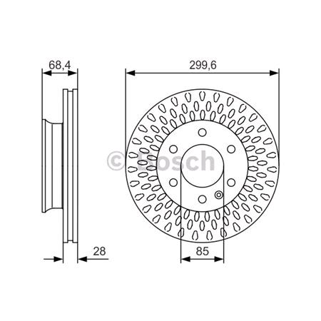 Bosch Front Axle Brake Discs (Pair)   Diameter: 300mm   0986479R78