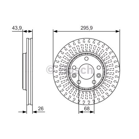 Bosch Front Axle Brake Discs (Pair)   Diameter: 296mm   0986479S93