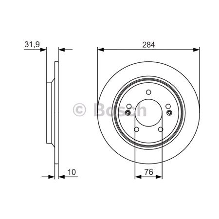 Bosch Rear Axle Brake Discs (Pair)   Diameter: 284mm   0986479V09