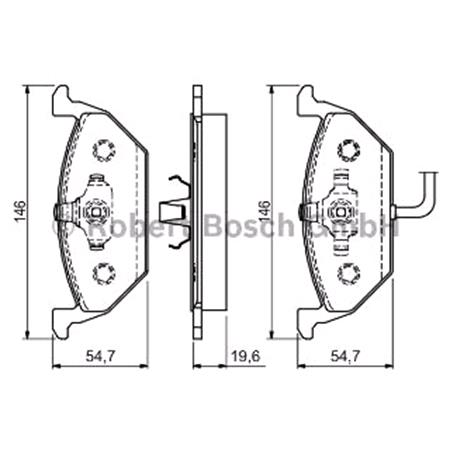 Bosch Front Brake Pads (Full set for Front Axle)