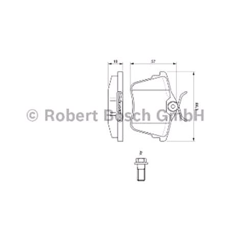 Bosch Rear Brake Pads (Full set for Rear Axle)   0986494095