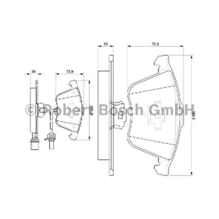 Bosch Front Brake Pads (Full set for Front Axle)   0986494104