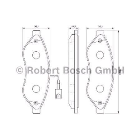 Bosch Front Brake Pads (Full set for Front Axle)   0986494111