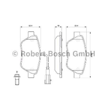Bosch Front Brake Pads (Full set for Front Axle)   0986494113