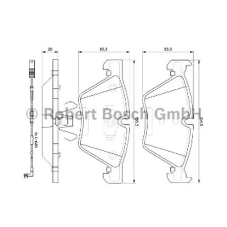 Bosch Front Brake Pads (Full set for Front Axle)   0986494117