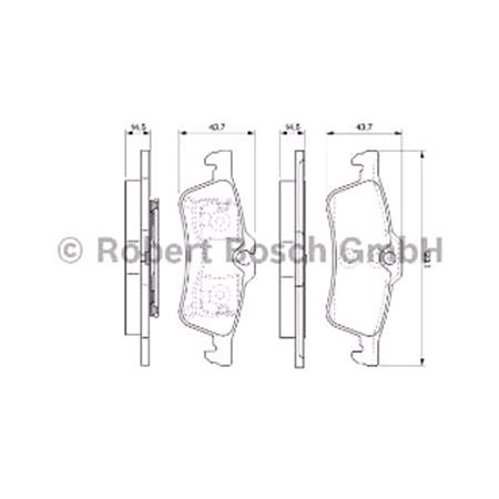 Bosch Rear Brake Pads (Full set for Rear Axle)