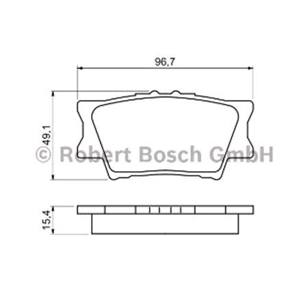 Bosch Rear Brake Pads (Full set for Rear Axle)   0986494154