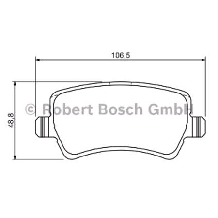 Bosch Rear Brake Pads (Full set for Rear Axle)   0986494213