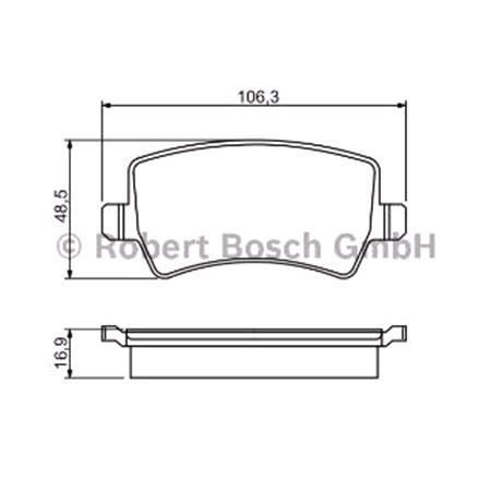 Bosch Rear Brake Pads (Full set for Rear Axle)   0986494248