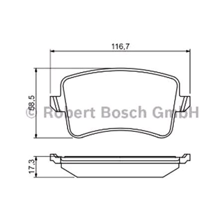 Bosch Rear Brake Pads (Full set for Rear Axle)