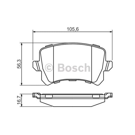 Bosch Rear Brake Pads (Full set for Rear Axle)